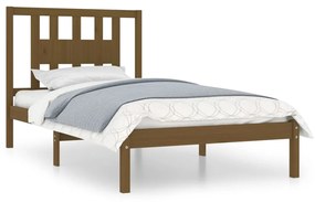 3104056 vidaXL Cadru de pat, maro miere, 100x200 cm, lemn masiv de pin