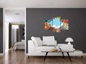 Tablou - Între case (90x60 cm)