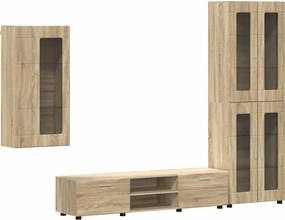 vidaXL Set comodă TV cu sertar FLORIN Stejar Sonoma Lemn compozit