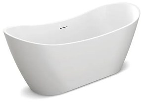 Cada freestanding Rune Runolf acril alb lucios 160x78 cm