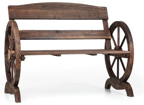 Ammergau scaunde grădină , roți de lemn, 108x65x86cm pin flambat