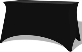 vidaXL Huse de masă elastice, 2 buc, negru, 183 x 76 x 74 cm
