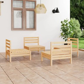 3082402 vidaXL Set mobilier de grădină, 4 piese, lemn masiv de pin
