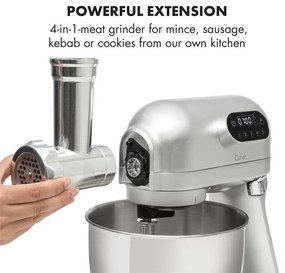 Curve Plus, robot de bucătărie, 5 l, mașină de tocat carne 4 în 1, argintiu, 1000 W