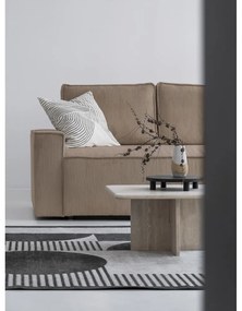 Colțar bej extensibil cu tapițerie din catifea reiată (cu colț pe partea stângă ) Brave Dave – Miuform