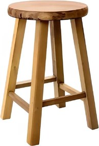 Scaun taburet, din lemn culoare nuc ,46 cm