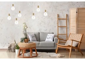 Lustră pe cablu MIROS 7xE27/60W/230V albă/aurie