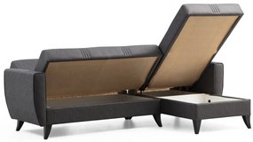 Canapea extensibilă de colț Zaden - Dark Grey