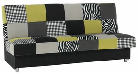 Canapea, textil verde gălbui/gri/negru, ALABAMA