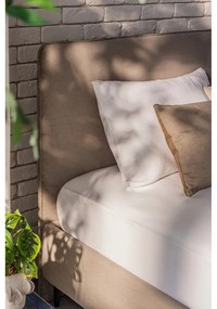 Pat matrimonial taupe tapițat cu somieră 160x200 cm Noira Slim – Bonami Selection