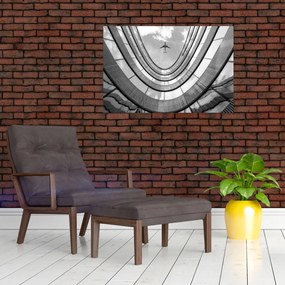 Tablou - Avionul deasupra clădirii (90x60 cm)