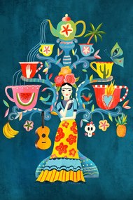 Ilustrație Frida Mexican Tree of Life, Uta Krogmann