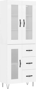 vidaXL Dulap înalt, alb, 69,5x34x180 cm, lemn compozit