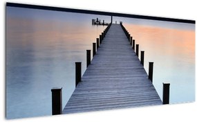 Tablou - Ponton de la Lacul Starnberger, Bavaria, Germania (120x50 cm)