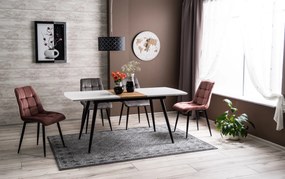 MAZZONI EXPORT POSH Roz Pulbere (țesătură Bluvel 52) - TAPIȚERIE MODERNĂ PENTRU LIVING/SUFRAGERIE CATIFEA