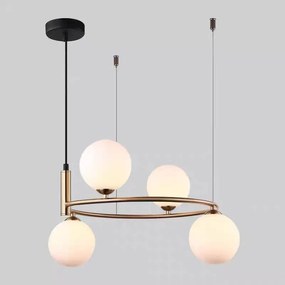 Lustră Decorativă cu 4 Dulii G9, Gold