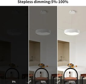Brilagi - Lustru LED dimabil FALCON MODERN LED/30W/230V Ø 40 cm, alb + telecomandă