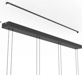 Eglo 390433 - Lustră LED dimabilă HORTUNAS pe cablu, 4 x LED, 5,8 W, 230 V, negru/fumuriu