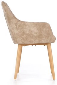 Scaun de bucaterie Ray, bej/fag