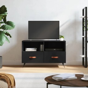 Comoda TV, negru, 80x36x50 cm, lemn prelucrat