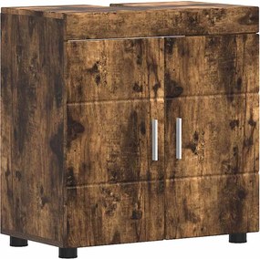 vidaXL Set dulap baie TULUM Stejar fumuriu 60 x 34 x 63 cm