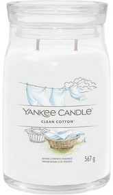 Lumânare parfumată Yankee Candle Signature  în borcan, mare, Clean Cotton, 567 g, L