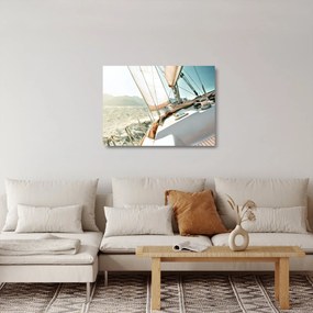 Tablou pe sticlă - Yacht (70x50 cm)