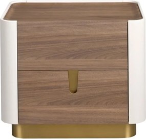 Noptiera deosebita design LUX Walnut-Bej