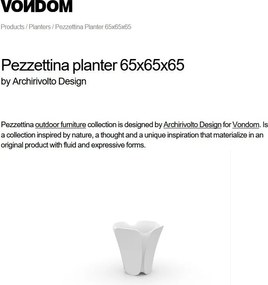 Ghiveci flori / Jardiniera plante de exterior / interior design modern premium PEZZETTINA PLANTER 65x65x65 56007R Vondom