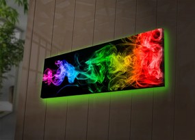 Tablou Canvas cu Led Pride fara priza, Multicolor, 90x3x30 cm