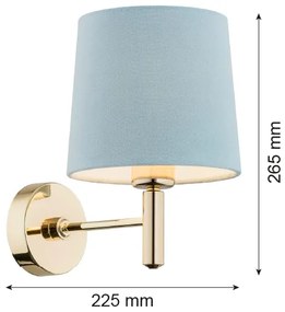 Aplică Argon 4347 PONTE 1xE27/15W/230V albastră/alămie