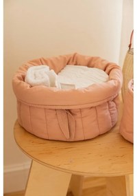 Cutii de depozitare pentru copii roz-deschis 2 buc. din material textil ø 30x20 cm Bambie Vintage Nude – Lorena Canals