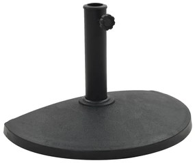 vidaXL Suport umbrelă de soare, negru, 9 kg, polirășină, semi-rotund
