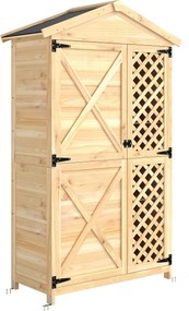 Outsunny Dulap de Exterior: Căsuță de Grădină cu Ușă Ventilată și Kit Anti-Răsturnare. | Aosom Romania