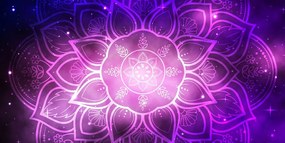 Tablou Mandala cu un fundal de galaxie