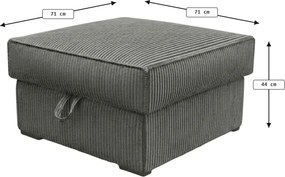 Taburet SMART COSARO XL cu spatiu de depozitare 71x71 cm, teracota