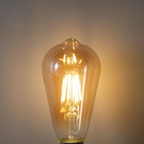 Set de 5 becuri LED E27 dimabile ST64 aurii 5W 450 lm 2700K