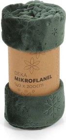 Pătură micropluș FULGI, verde 140 x 200 cm