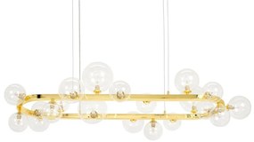 Lustra moderna cu 20 de surse de lumina LINEA Oval 120 auriu