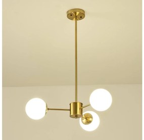 Lustră pe tijă 3xE27/40W/230V alamă