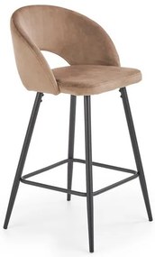 Scaun de bar H96 velvet bej