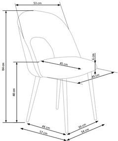 Scaun de bucaterie Gema, gri/negru