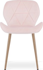 Scaun de masa MANGO VELVET, roz deschis