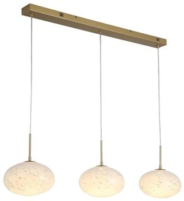 Lustra LED suspendata metal auriu sticla decorativa Confetti