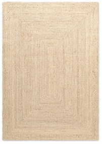 Covor culoare naturală deschisă reversibil, țesut manual din iută 80x150 cm Sharmila Natural White – Hanse Home