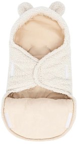 Păturică de înfășat crem din sherpa 45x80 cm – Meowbaby