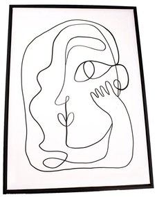 Tablou de perete cu ramă Dakls Silhouette, 45 x 60 cm