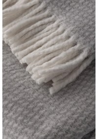 Pled din amestec de bumbac Euromant Ruby, 140 x 180 cm, gri deschis