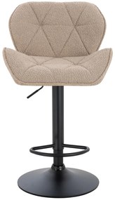 HR111W Scaun Latte Boucle cu Bază Neagră