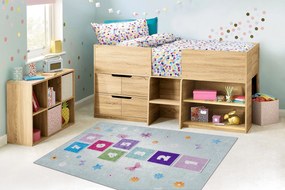 BAMBINO 1075 covor lavabil Grădină hopscotch, numere pentru copii anti-alunecare - verde - SECUNDAR-COTATI PRODUSUL